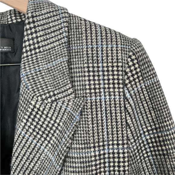 Zara Gray Pea Coat Elegant Wool Blend - Picture 6 of 10